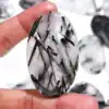 Clear Quartz with Black Rutile Inclusions.