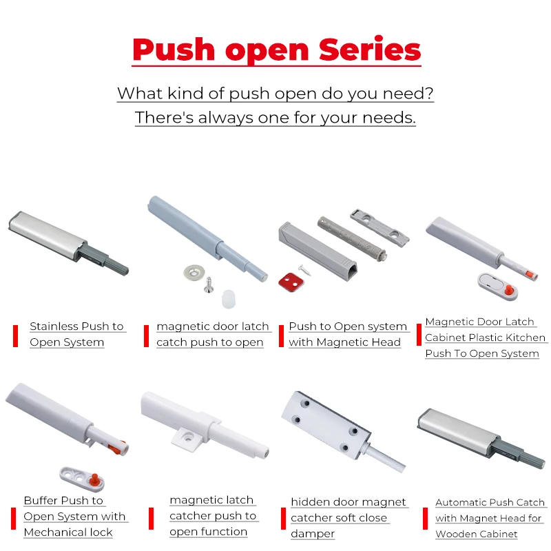 Temax Cabinet Door Damper Buffer Push to Open System Door Damper