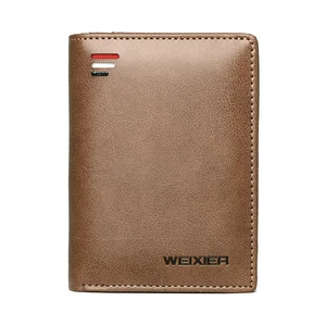New Trend PU Leather Men's Short Wallet with 7 Card Slots Popular  Money Clip Wallet
