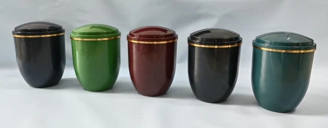 Funeral Ash Urn For Cremation in ABS plastic material and Blue color