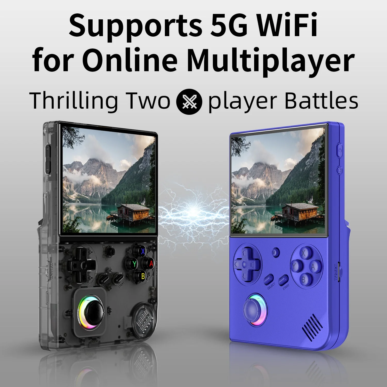 Amber Nick's Mini RG40XxV Vertical Version 4-Inch Handheld Dual Joystick Game Console with New Wi-Fi Ambient Light Open Source