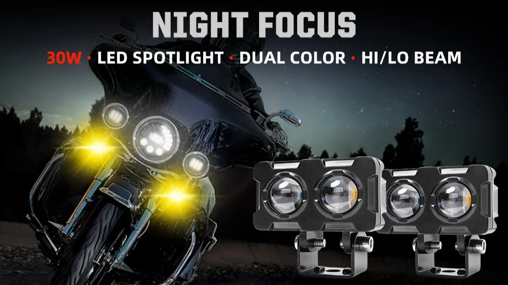 RF6101-12V-A Mini Driving Lights for Motorcycle 60W Pair