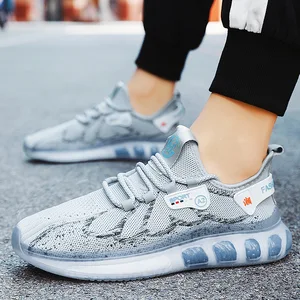 wholesale fly knitting summer light weight fashion men sneakers shoe custom sports shoes