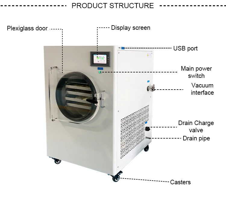 Customizable Vacuum Vertical Vegetable Freeze Dryer At Home For Sale