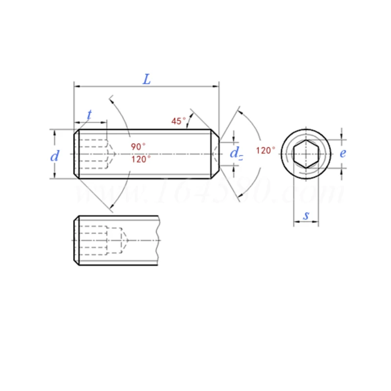 product professional manufacture stainless steel 304 a2 set screws m2 m16 concave with hexagon driver-42