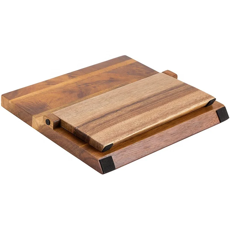 Лидер продаж Amazon, кухонный магнитный держатель для ножей из дерева акации, подставка для ножей