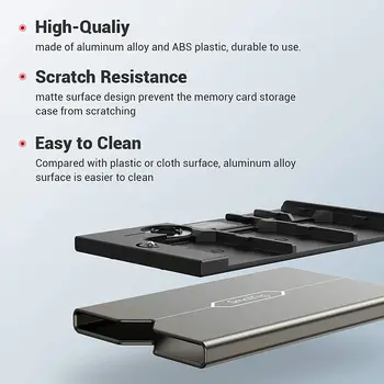 Smallrig Memory Card Case Holder Anti-Shock Anti-Fall and Scratch Suitable for SD/Micro SD/SIM Cards -2832 detail image
