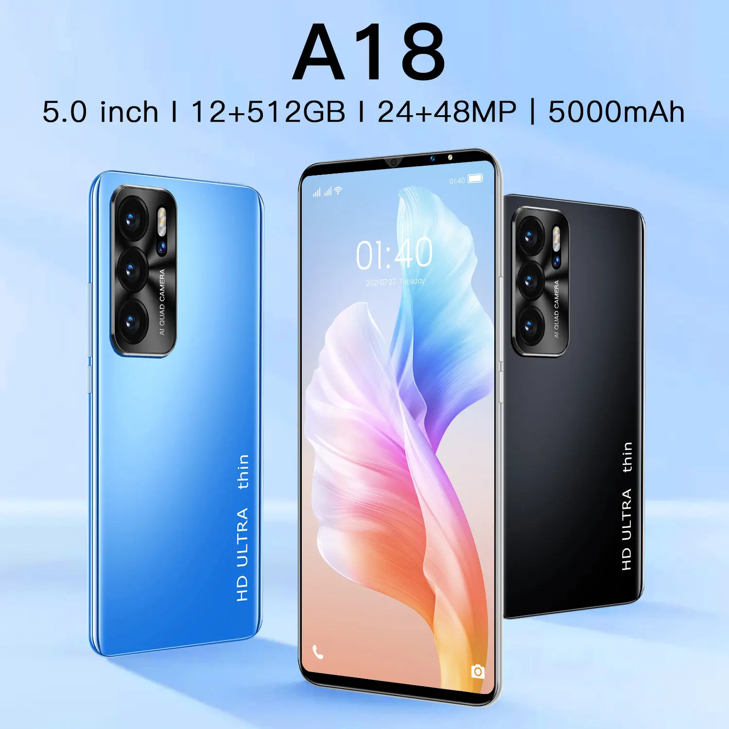 Wholesale Низкая цена A18 12 Гб + 512 ГБ Android телефон 5,0 дюймов HD  большой экран индивидуальный дешевый смартфон OEM смартфон From  m.alibaba.com