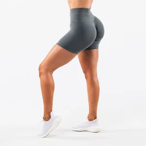Unique Design Seamless Tummy Control Butt Lift Gym Bottom Yoga Workout Women Amplify Contour Shorts