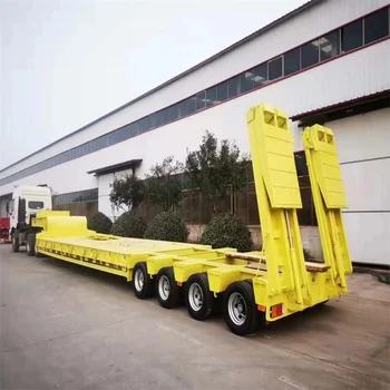 13 meter low flat semi-trailer large equipment transportation semi-trailer low bed semi-trailer high-strength steel
