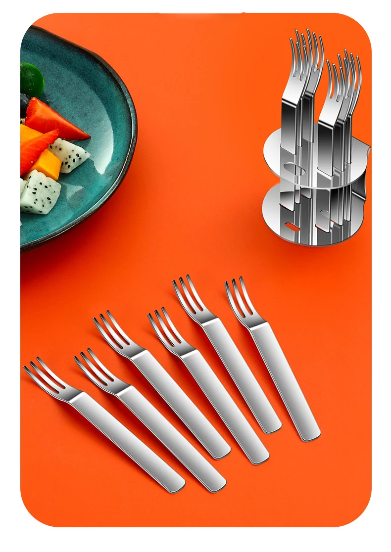 Mini Cocktail Forks Appetizer Forks 304 Stainless Steel Fruit Dessert