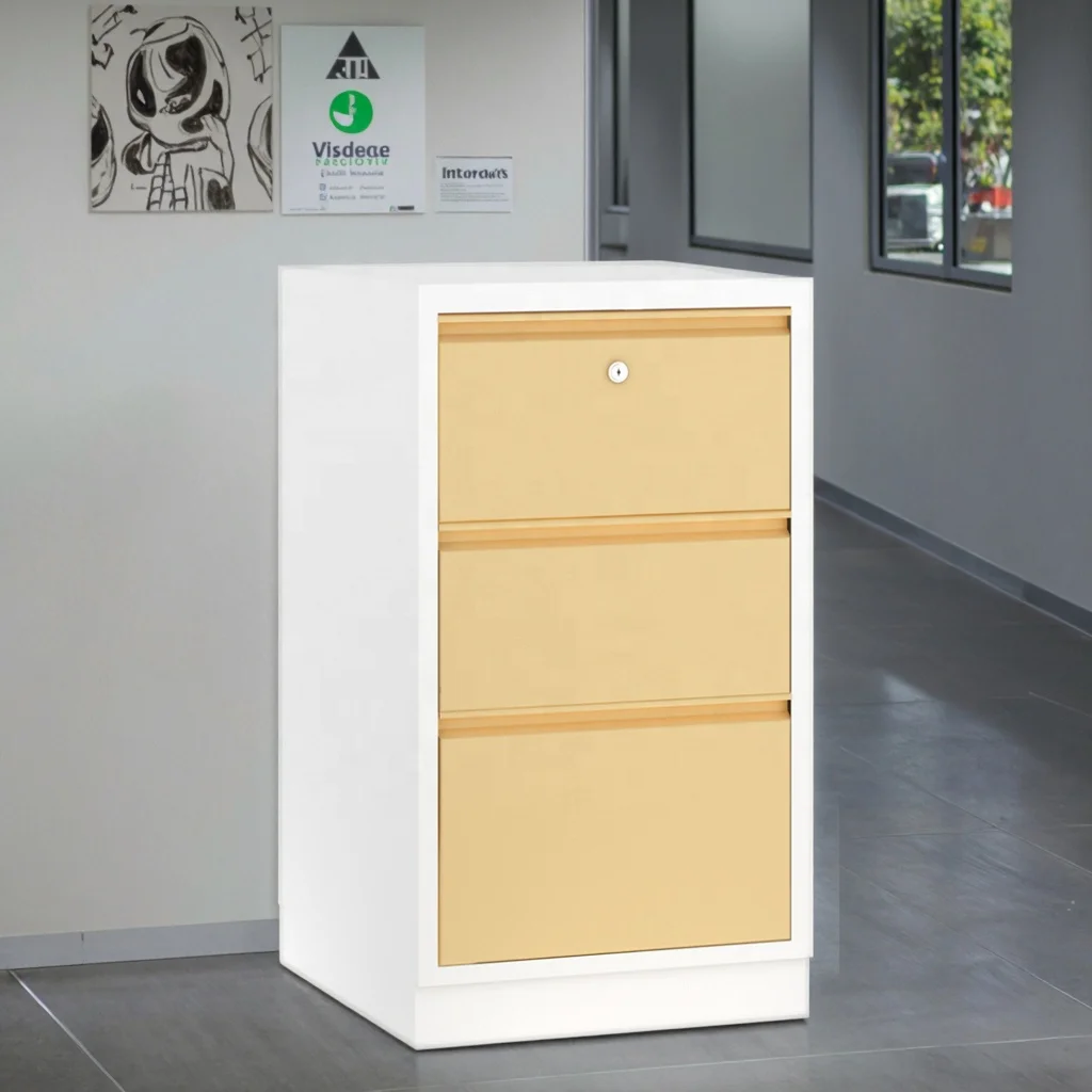 Stainless Steel Triple Drawer Cabinet 480mm Hospital Supplies Organization Smooth Rollers Label Holders Medical Equipment 6