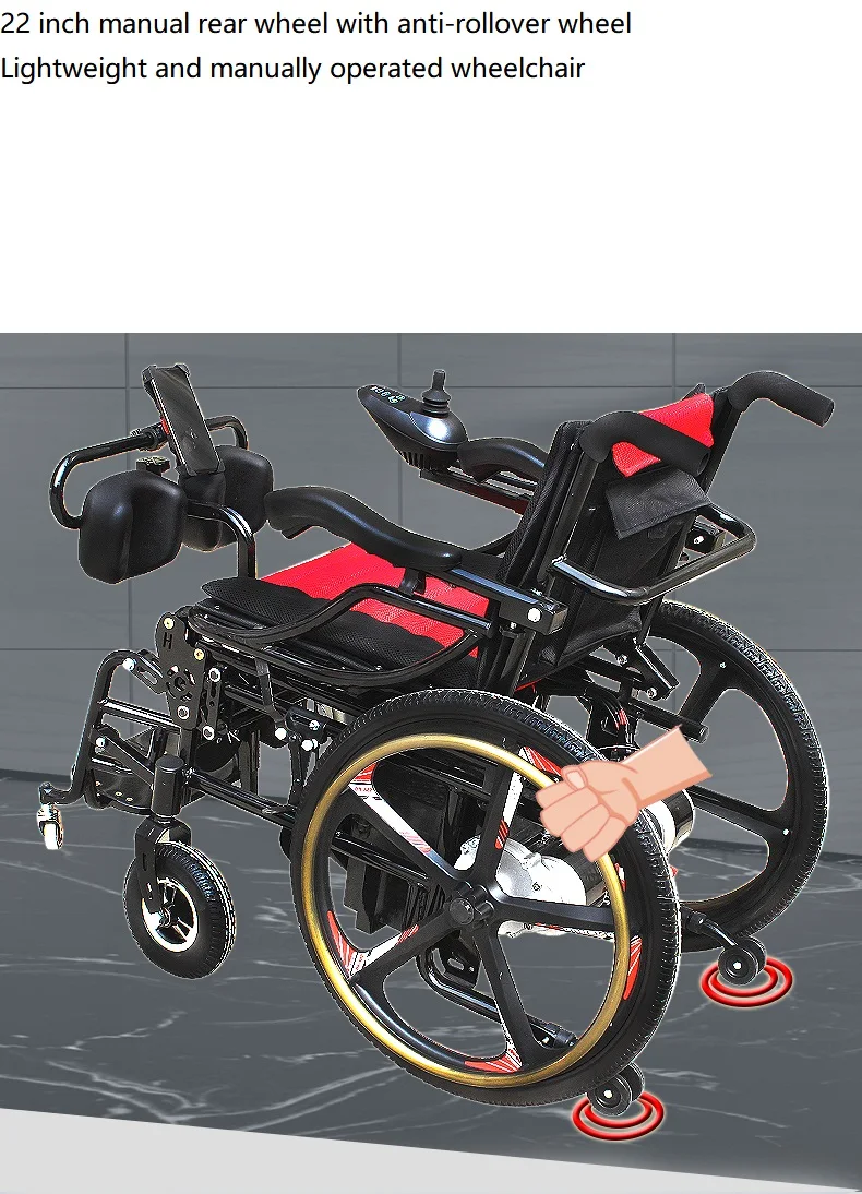 electric standing wheelchair manual/electric reclining and legrest/armrest manual/electric adjustment assist standig -BZ-E-TH305 manufacture