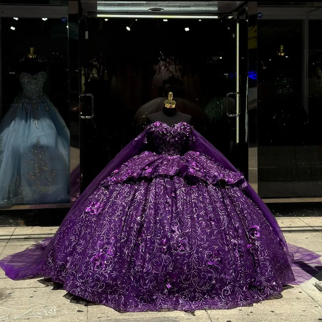 fitted lace wedding dress Sequin Pattern Ball Gown Tulle Sweetheart Quinceanera Dress