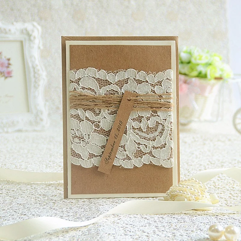 20pcs Wedding Invitation Cards Laser Cut Party Invitations With Blank Inner  Kraf