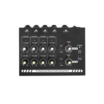 MIX800 - 8-Channel Professional Audio Mixer for Live Sound
