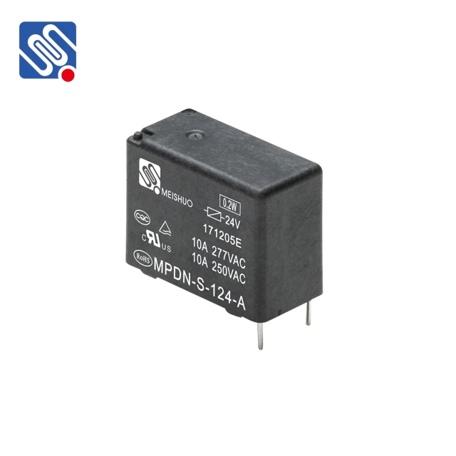 Meishuo MPDN 250VAC Miniature 4PIN Relay 24V DC 0.2W 10A 1A Contact Protective Switch Electromagnetic Relay
