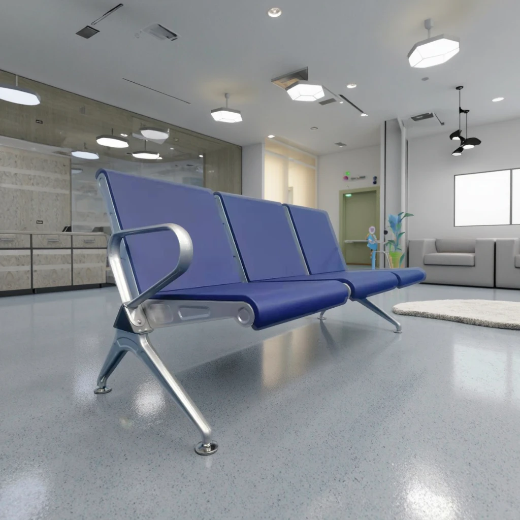 Steel Base Curved PU Padding Contoured Seating Educational Settings 2