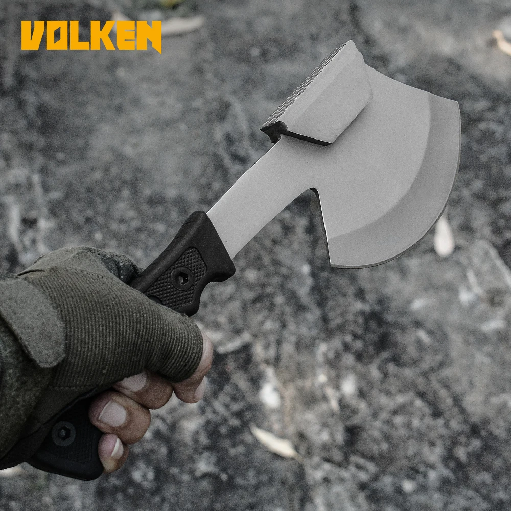 Camping Kit Multi Function Stainless Steel Axe Camping Axe With Sheath Rubber and Plastic Material