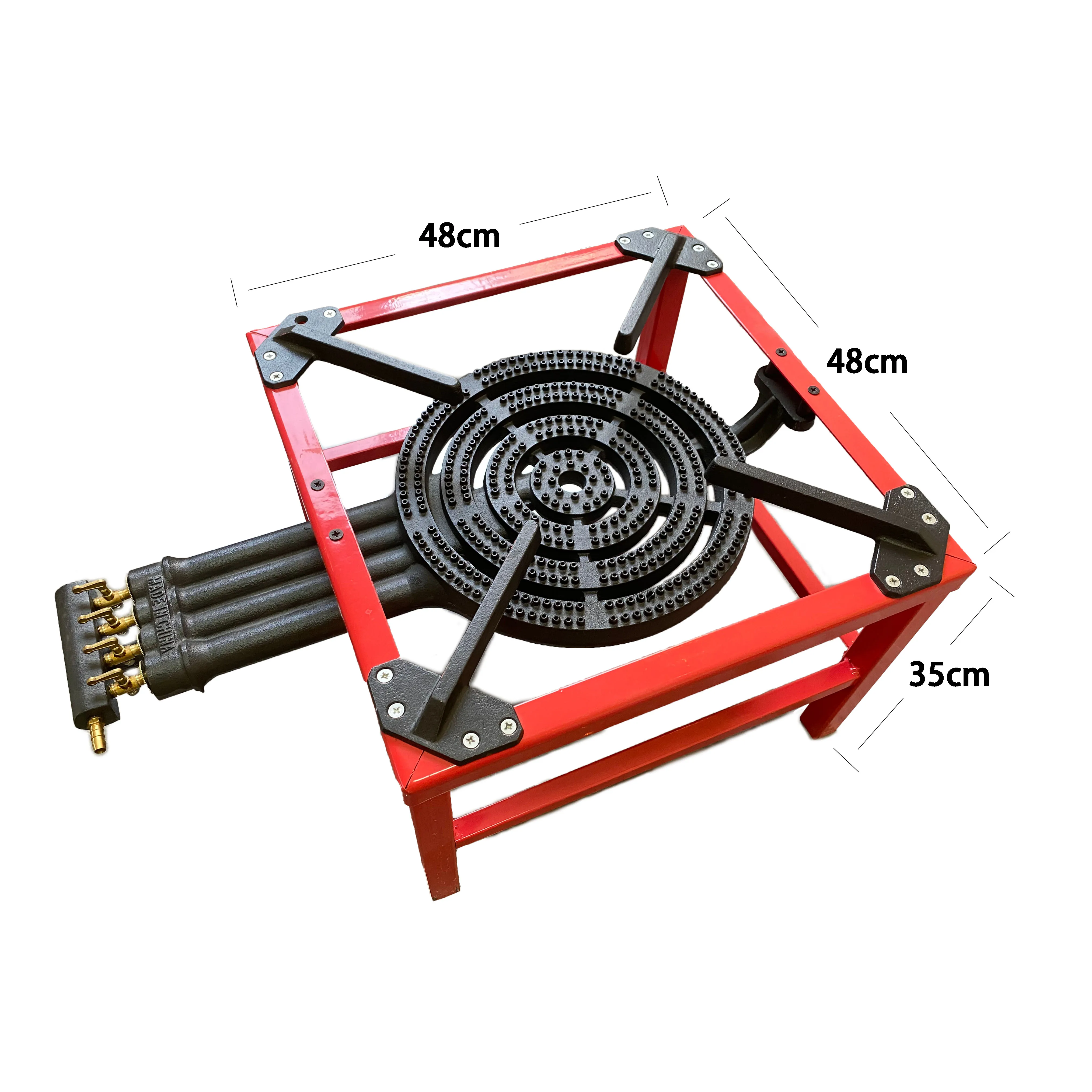 Hot Selling 4 Ring Commercial Household Cast Iron Gas Stove for Restaurant Home Hotel Outdoor 15.8KG