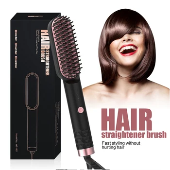 Wholesale Hair Straightener Comb Massage Electric Combs Cepillo Para Cabello Stijltang Beard Straightening Brush Curling Iron
