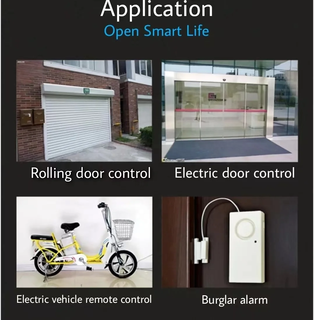 433mhz RF Smart Light Gate Electric Motor Water Pump Wireless Remote Control Switches Long Range 12v 220v NFC WIFI 30A/40A