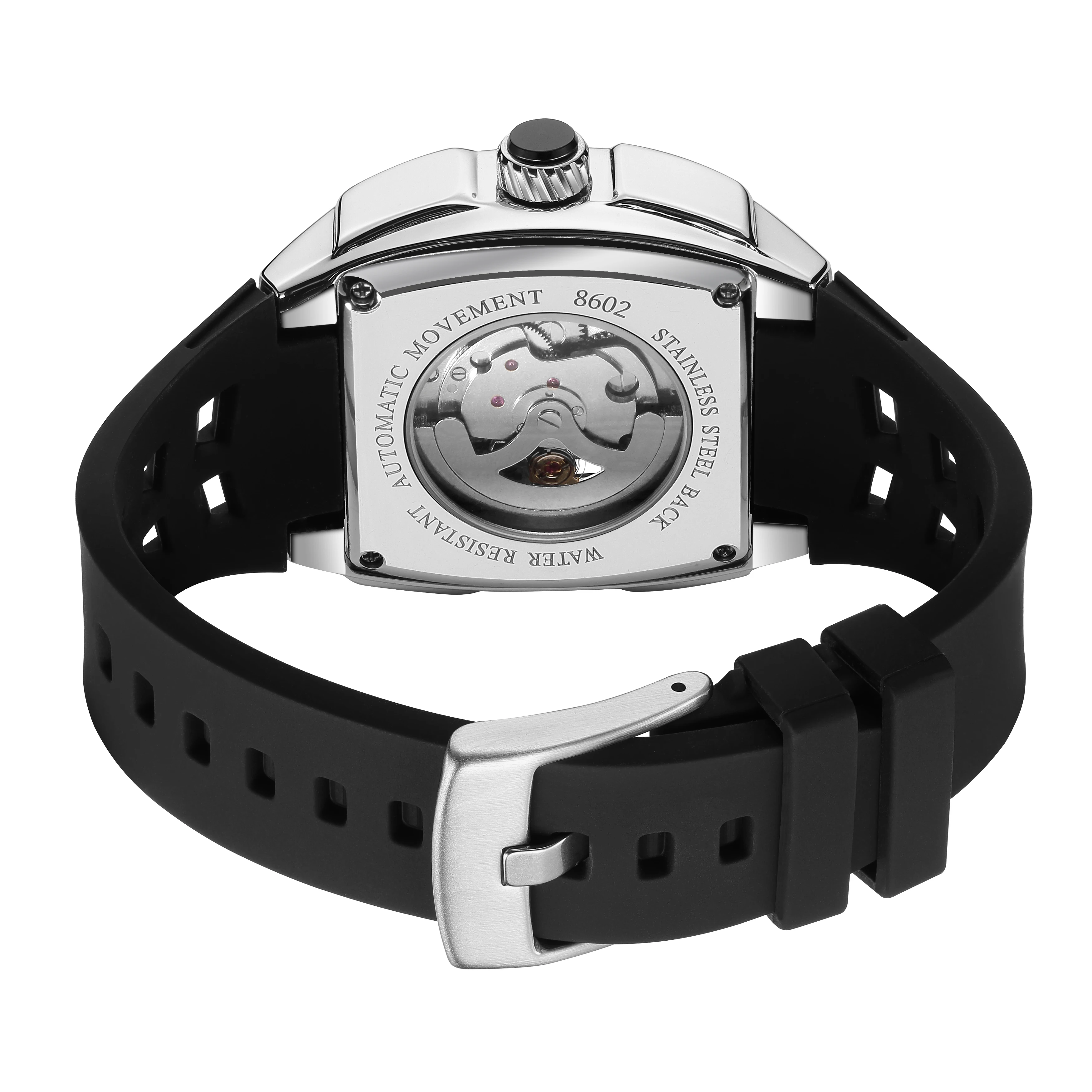 MEGIR 8602 Luxury Barrel Shaped Men's Watch - Automatic Hollow