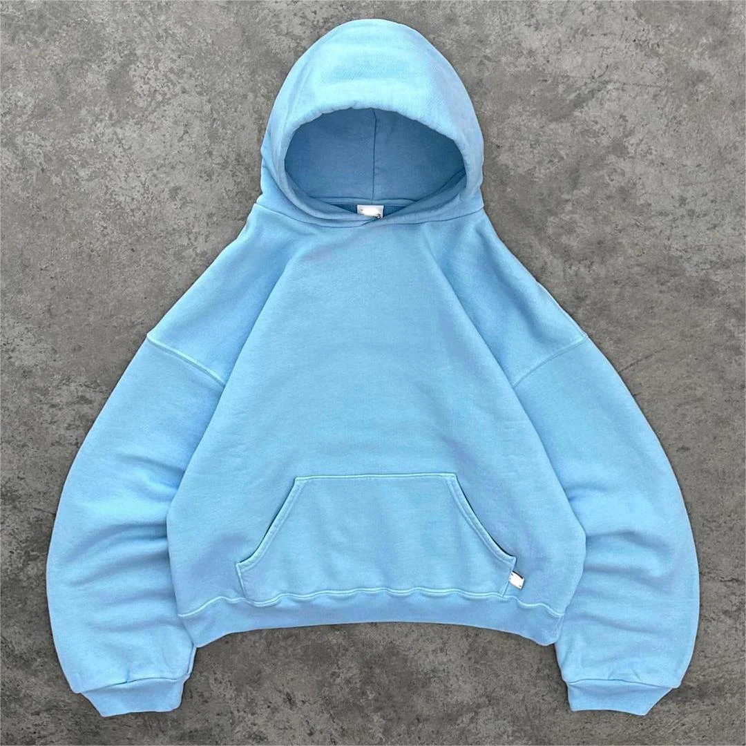QYOURECLO Custom 450GSM Boxy Heavyweight Drop Shoulder Heavy Weight Cotton Oversized Fleece Kanye West Hoodie