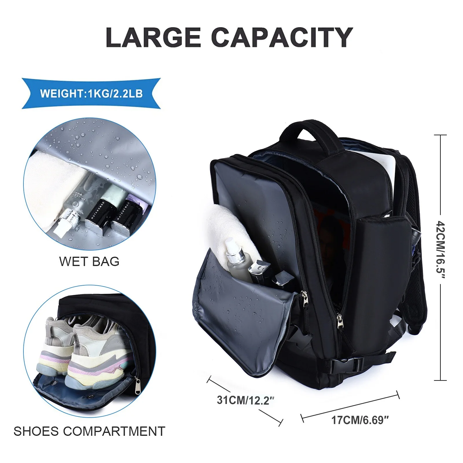 Extra Large Travel Backpack Foldable Laptop Backbags Large Designer ...