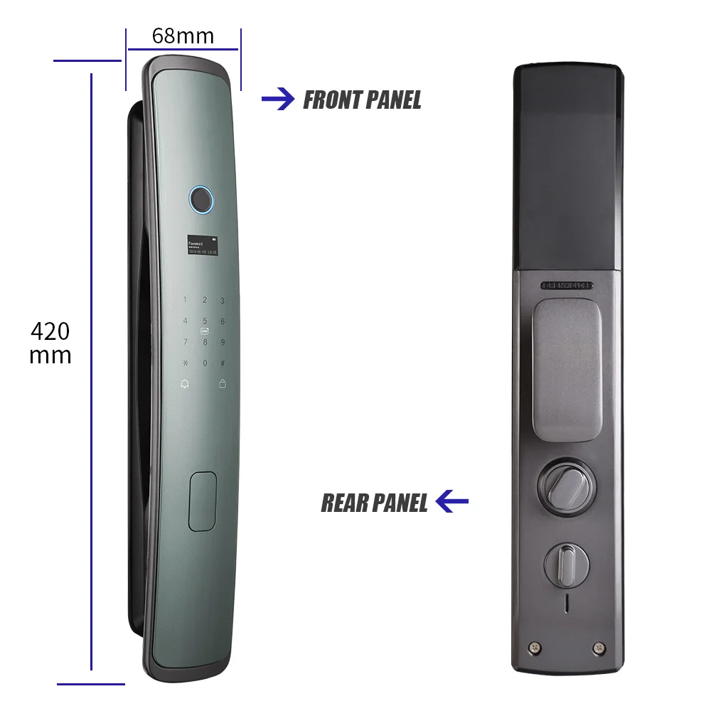 Biometric Tuya App Smartphone WiFi Digital Code Card Smartphone Remote Control Fingerprint Smart Door Lock