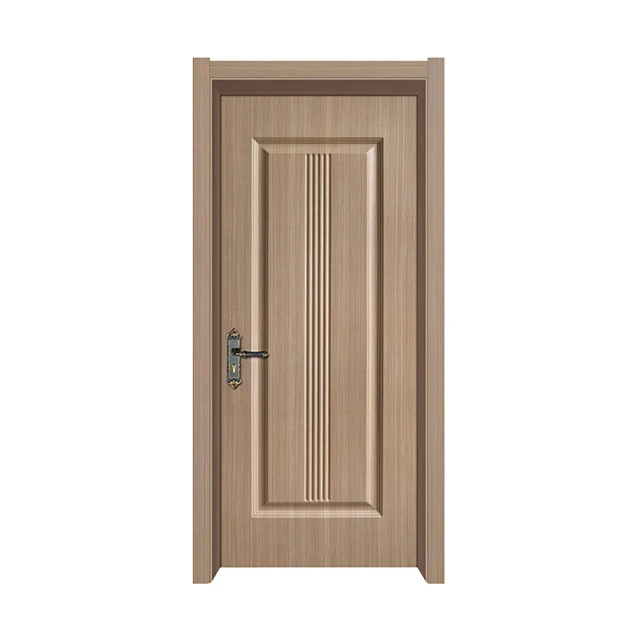 China Supplier PVC/WPC Door with Frame and Flush Door Skin Price Waterproof Flat Door for Hotels Bedrooms
