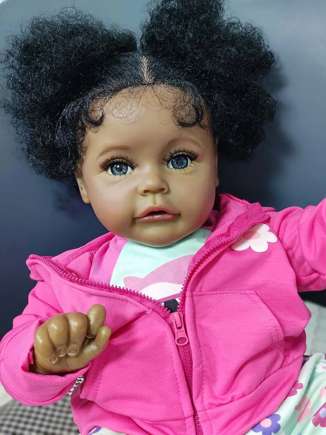 Exquisite Vinyl Newborn Simulated Vinyl Simulation Doll Set South African 24 Inches Black Reborn Dolls