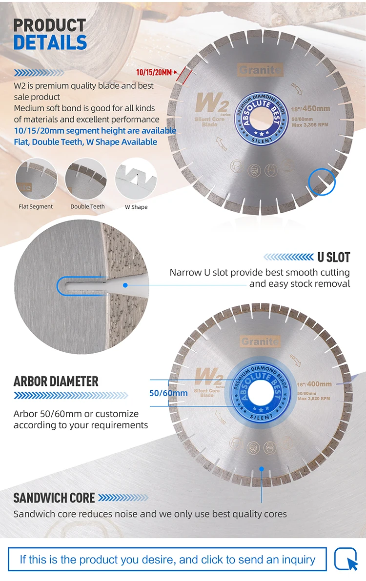 Silent Granite Tools Diamond Saw Blade Bridge18