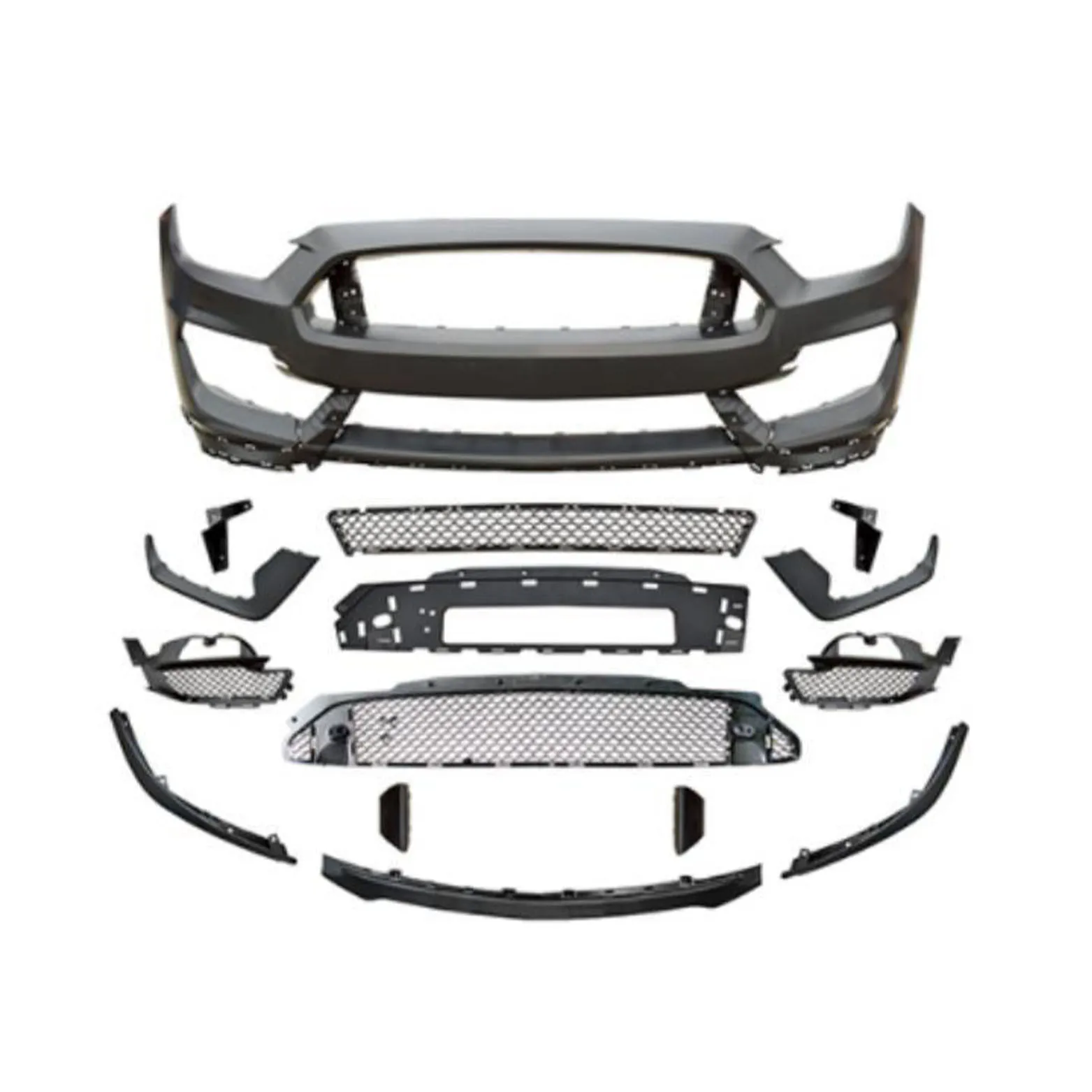 Shelby Style Look Conversion Bodykit Fascia Grille Splitter S5 Front Bumper Kit for ford Mustang GT350 2015+