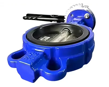 China Manufacture Cheap Price Top Quality Manual Worm Operated Wafer Butterfly Valve factory