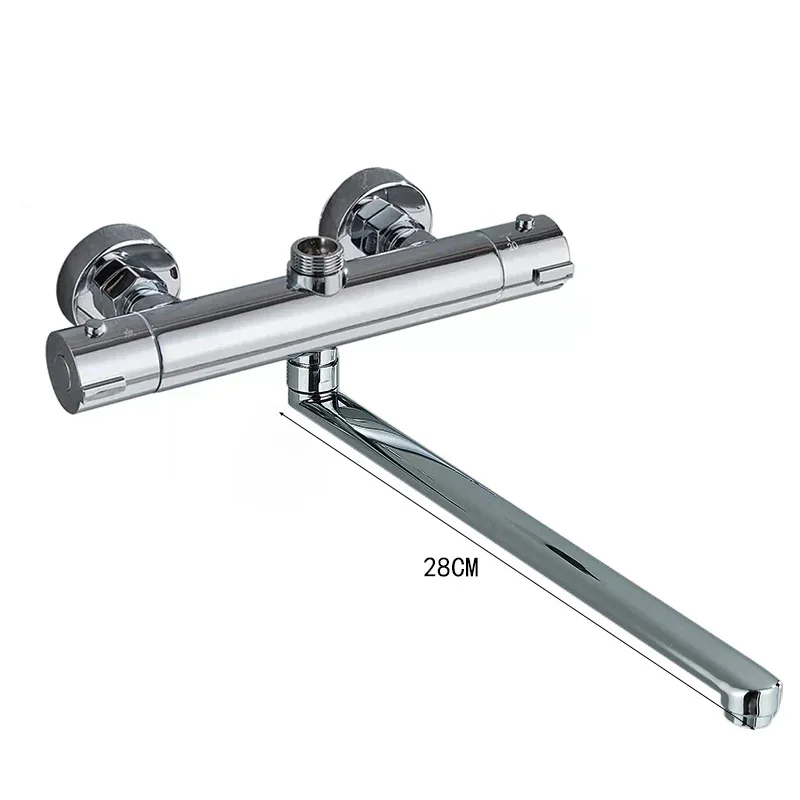 Modern Brass Chrome Shower Faucet Set Wall Mount Hot and Cold Mixer Bathroom Thermostatic Shower Faucets