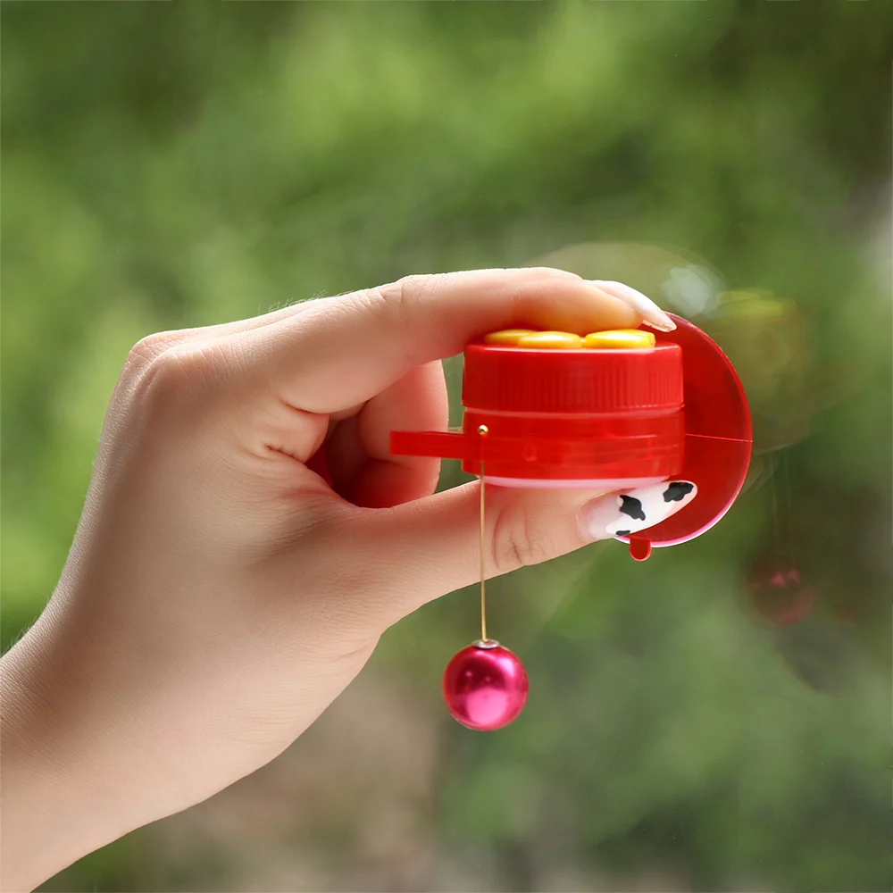 Mini Handheld Hummingbird Feeders Plastic Bird Feeders with Suction Cup Window Perch and Cleaning Brush for Outdoor Garden Use