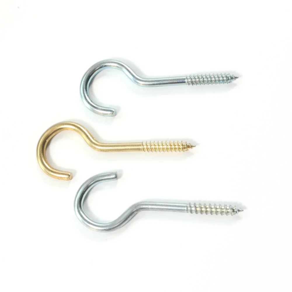 Custom Galvanized Sheep Eye Self-Tapping Screw With Circle Light Hooks Loop Ring Nail M3 M5 M8 Thread Sizes Sheep Horn Eye Bolt