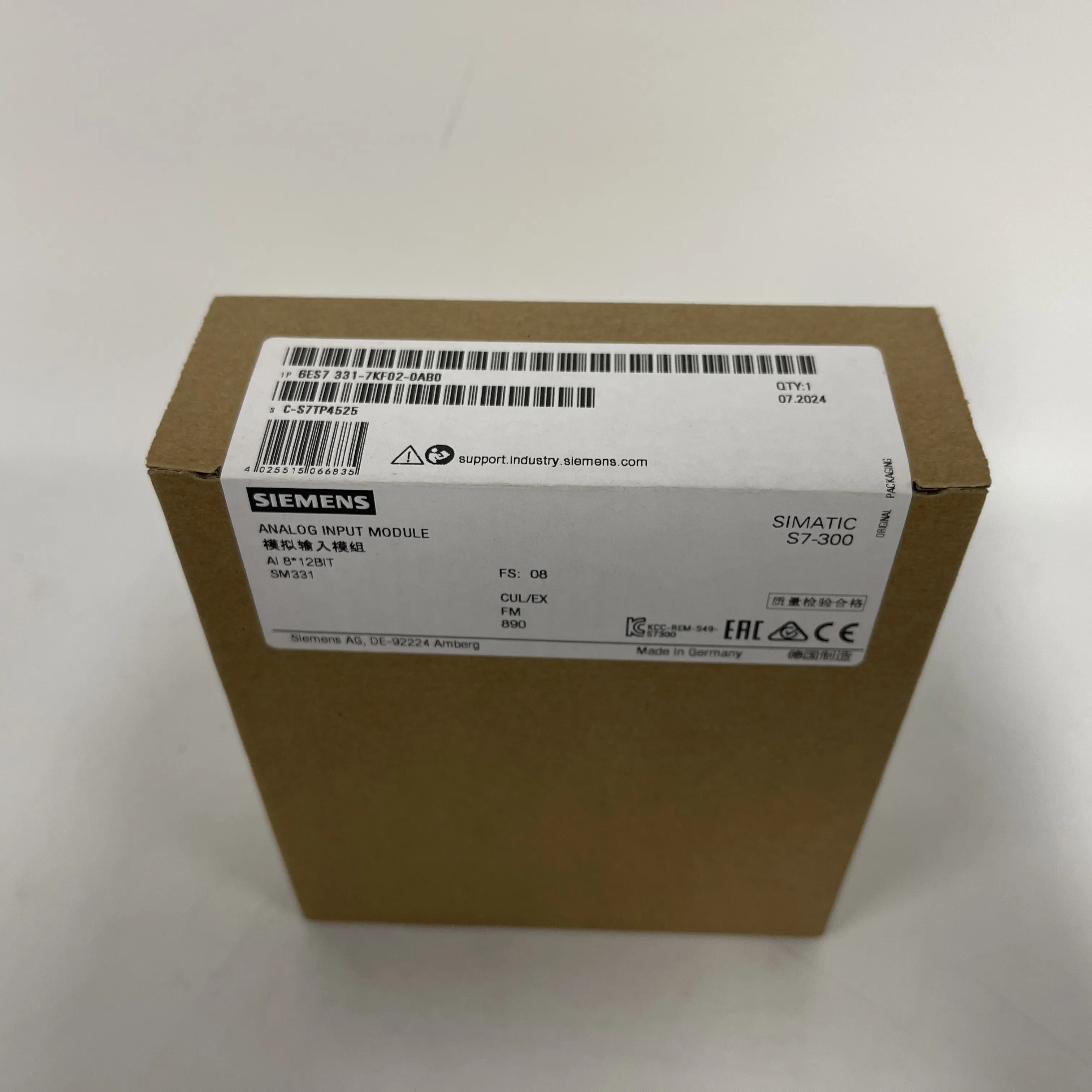 Siemens Analog Input Module 6ES7331-7KF02-0AB0