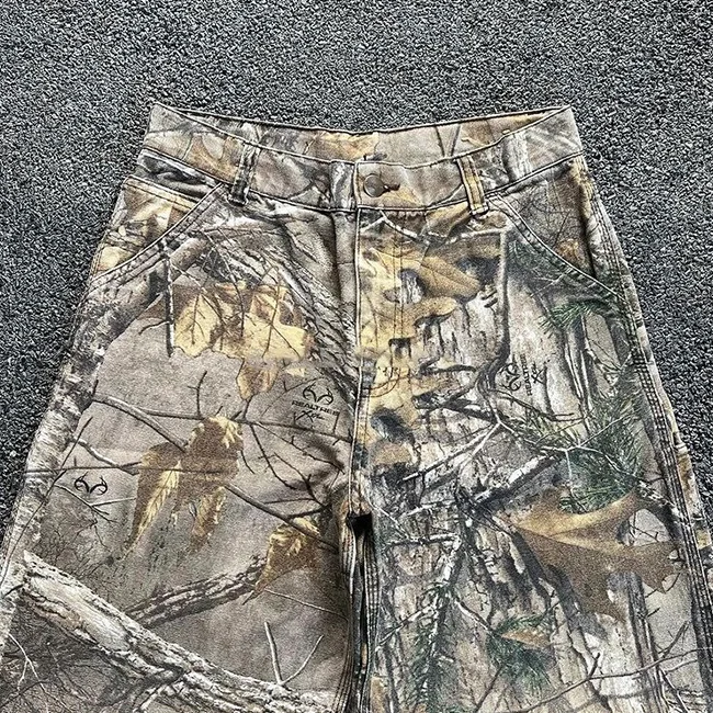 Customized High Quality 100% Cotton Hunting Real Tree Camo Stacked