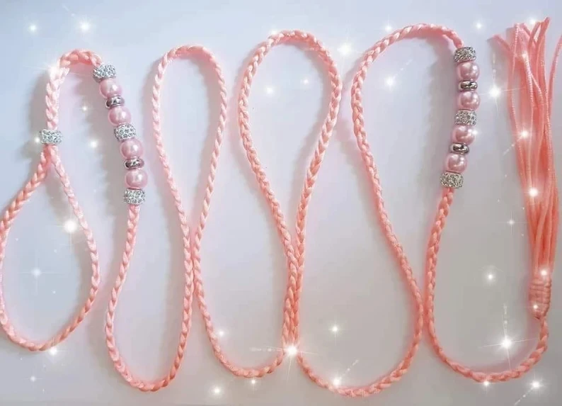 Bling Bead Show Leash Thin Small Dog Dogshowleashes Profesional Dog