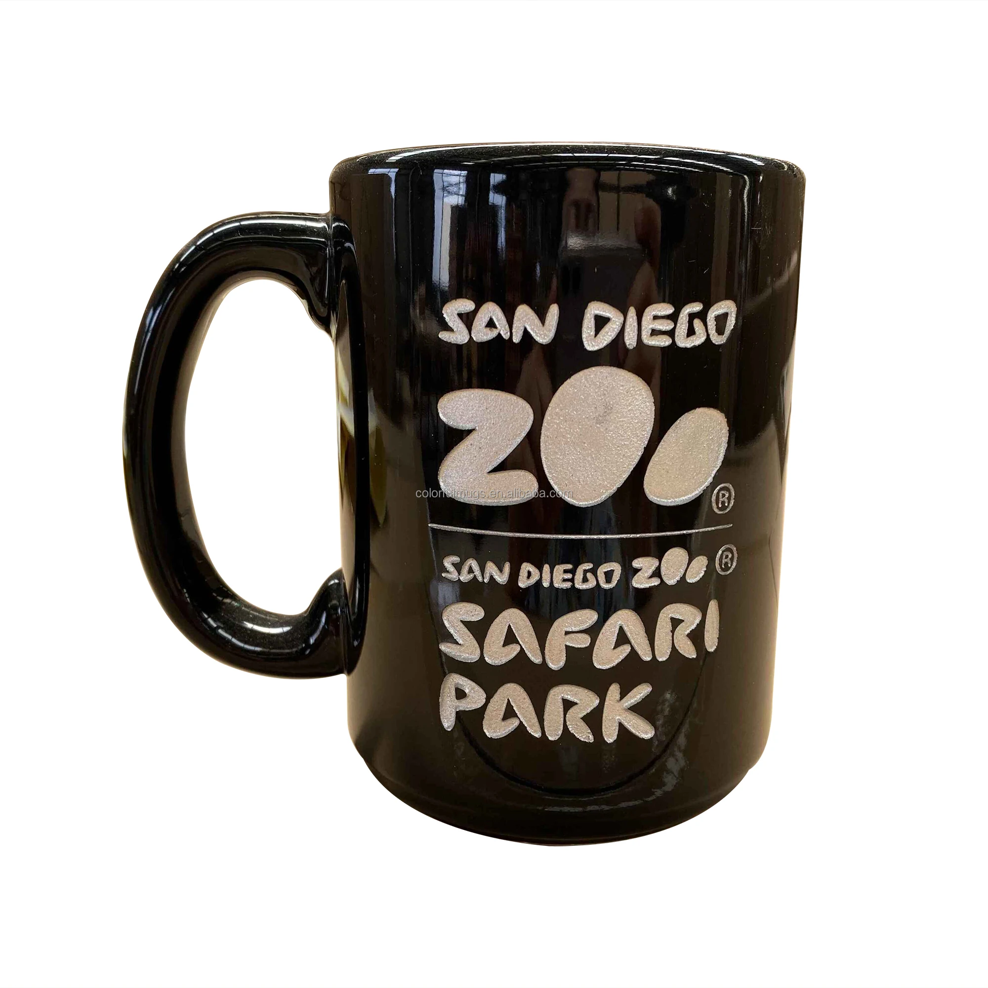 Etched Barrel Shaped Ceramic Mug 14oz,Sandblasted Ceramic Mugs,Inside