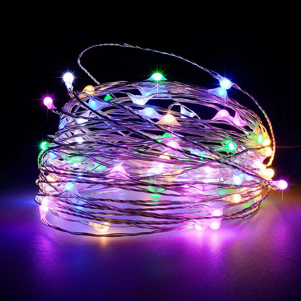 2PCS LED Fairy Lights LED String Lights Copper Mini LED Decor Light Home Xmas 