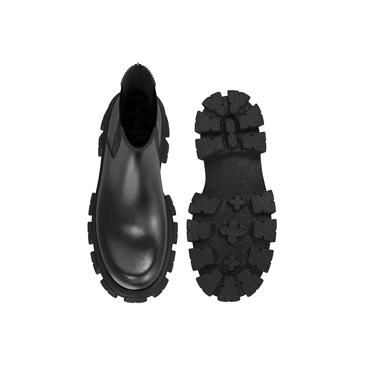 Зимние ботинки челси, ботинки на массивной платформе и молнии сзади в мотоциклетном стиле, женские зимние ботинки