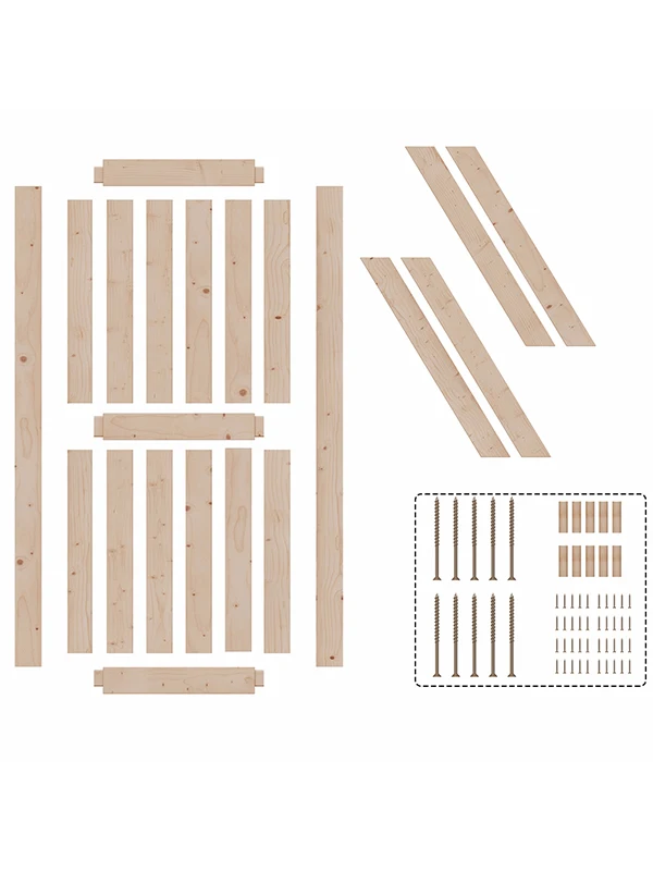 Puerta corrediza de granero de madera con marco en K, pretaladrada y lista para ensamblar, tamaño 36" x 84" 10