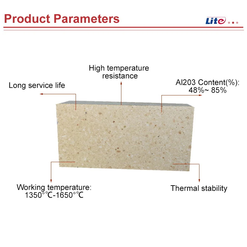 2500 Degree High Temperature Fire Resistant High Alumina Material Kiln Furnace Aluminum Silicate Bricks