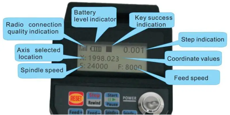 CNC 4 Axis Wireless Mach3 MPG Pendant Handwheel Controller for CNC Machine Lathe