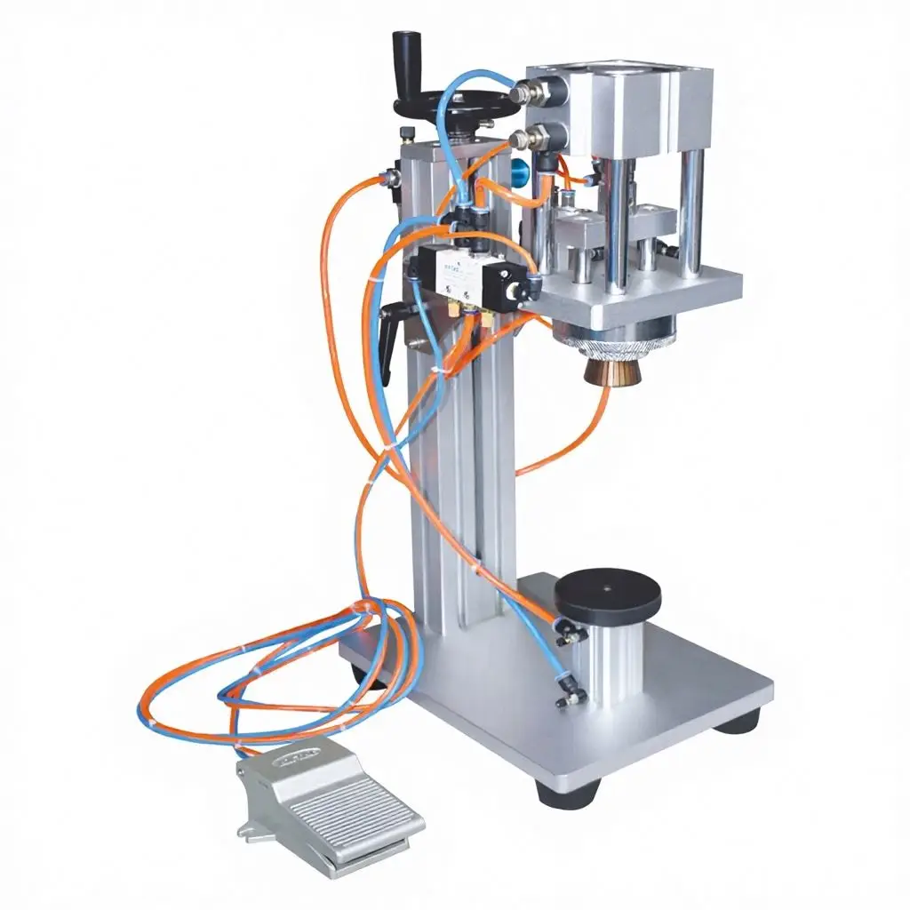 TEBAK Perfume Glass Bottle Sealing Machine, Perfume Line Pressing Machine, Perfume Collar Line Pressing Machine