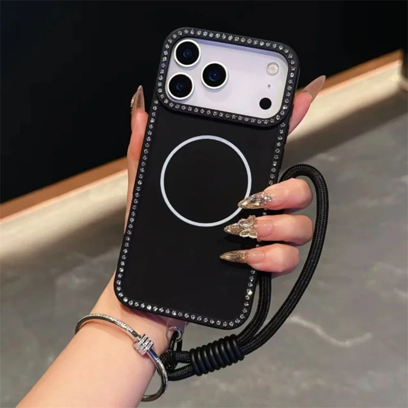 Luxury Glitter Lanyard Case for iPhone 17 Pro Max