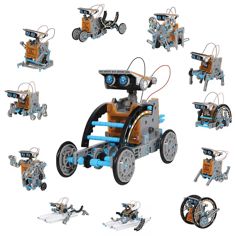 Solaire Robot Jouet 12-en-1 Kit de Robots de DIY /Éducatifs Jouets de Construction 190 Pi/èces STEM Kits Exp/érimentation Scientifique Engineering Set Propuls/é par le Soleil Pour Enfants de 10 Ans